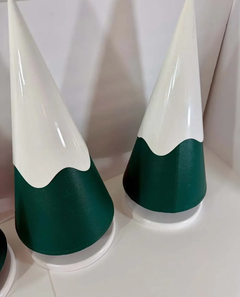 Decorative Faux Leather Christmas Trees, Storefront or Window Decor